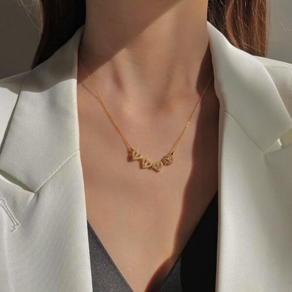 Magnetic 2 in 1 Clover Heart Necklace (stainless steel) - Image 4