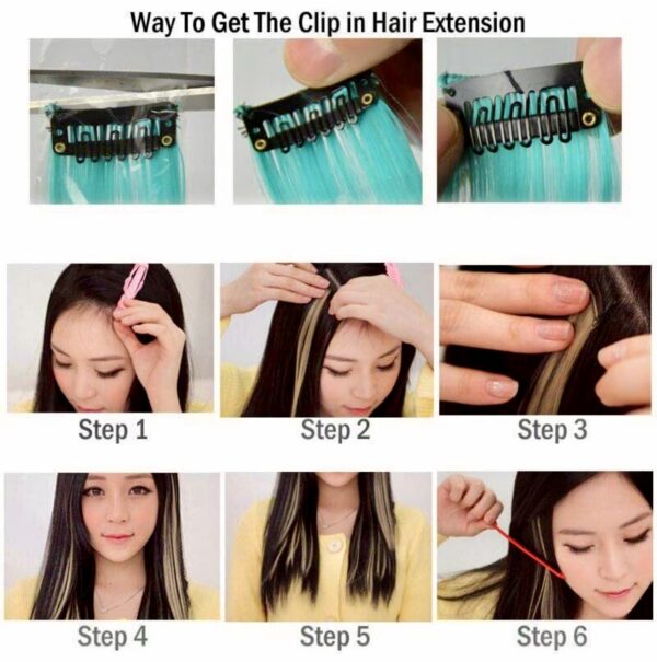 Ash Grey Hair Streaks (22 inches) - Image 5