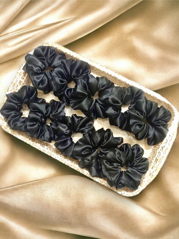 Blackout Elegance Scrunchies (Pack of 5) - Image 3